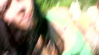 black milf mommy rides huge cock outdoors then takes it doggystyle deep