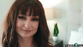 petite small titted stevie moon starts day slurping bf's big cock early morning