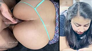 LINDA ESTUDIANTE LATINA DE 18 GRITA DOLOR PRIMERA VEZ ANAL SALVAJE