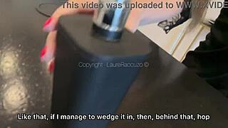 unknown challenge - package delivery guy demolishes my tight french milf pussy