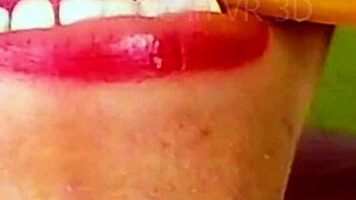 She chews carrot bites for vore swallow