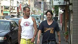 skinny japanese teen slut double penetrated in mmf threesome