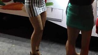 candid tight short skirt on this asian slut screams public pussy tease