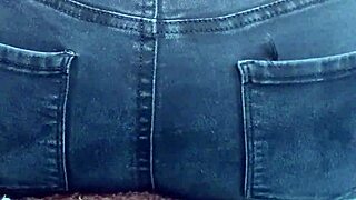 jeans grind hides her secret facesitting thrill on mr bear
