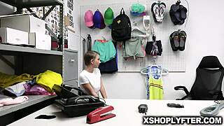 officer giovanni francesco bends over influencer macy meadows in shop fuck