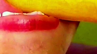 She chews carrot bites for vore swallow