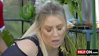 Jenna Starr's Massive Tits Bounce in Garden Fuck!