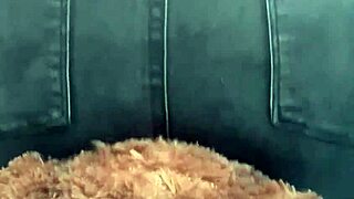 jeans grind hides her secret facesitting thrill on mr bear