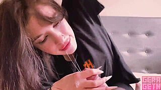 stepsis sneaks huge cock pounding while no one's looking in garage closeup