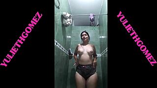 Hey I sneak into bro-in-law's bathroom for hot lingerie masturbation... wanna watch?? 😈💦