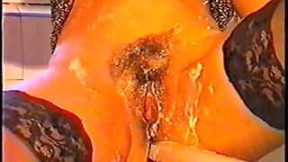 Alicia Shaves Her Sexy Housewife Pussy Before Masturbating Wild