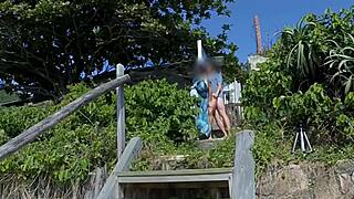 Milf Tongue Teases Stranger Into Public Ass Fuck