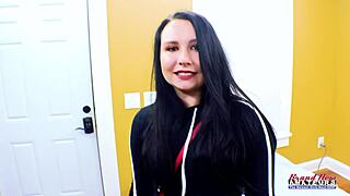 Whitney feels so alive sucking big cock post-run thrill