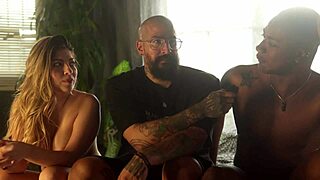 hey roommate caught me spying now fuck my tight pussy interracial first time