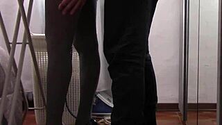 milf in pantyhose irons then gets groped and fucked hard