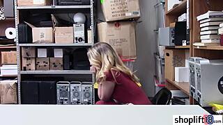 yo sexy blonde teen nabbed by shady cop at work