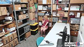 yo sexy blonde teen nabbed by shady cop at work