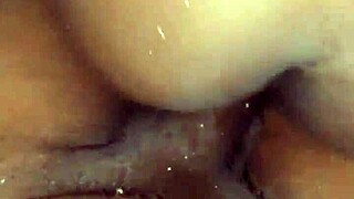 curvy latina enjoys solo shower fisting and panty play with hubby