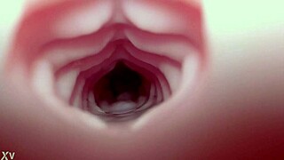 Quickie monster creampie blasts emelie's fleshlight toy ass deep with sound!