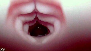 Quickie monster creampie blasts emelie's fleshlight toy ass deep with sound!