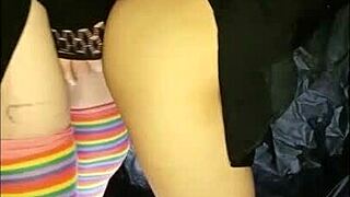 Pear butt anal creampie with big tits nipples