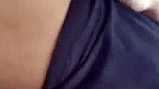 Latina strolls outdoors flashing natural tits and bare pussy