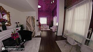 vanna bardot rides cock moaning in red lingerie vr hd