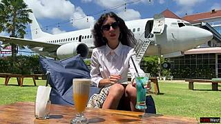 Stranger snaps my beach pic then bends me over in hotel for rough fuck and facial cumwalk