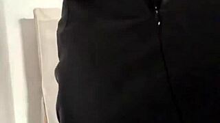 Stepdaughter Drops Leather Skirt Reveals Tight Ass