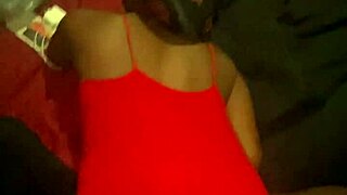 Teasing College Ebony Roommate's Tight Pussy Creampie Overflow