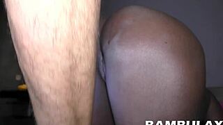 Double Cumshot Ebony Teen Girlfriend