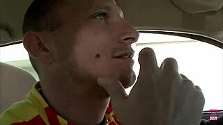 Police Babe Stops Guy for Oily Deepthroat Titty Fuck Ride!