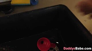 Stepdaughter works hard for those car keys daddy! 🚗💦