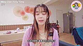 hong kong macy chan delivers cantonese av soul sucking post-cum blowjob swallow