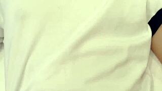 amateur japanese wife in gym uniform and bloomers takes homemade pounding