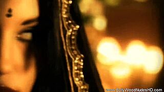 Brunette babe strips nude dances erotically ripping clothes in sexy glamour tease!