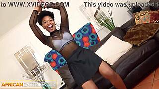 big booty ebony model strips then gets her tight pussy rammed hard by boss in interview