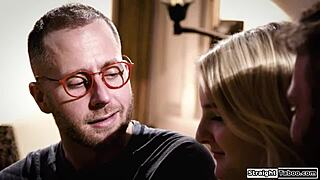 what if pervy neighbors make this teen uncomfortable with their double vaginal lust