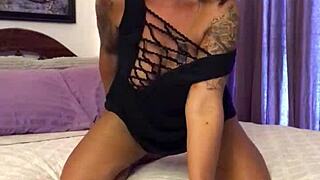 seducing you with my tattooed milf body glass dildo deep makes me squirt everywhere