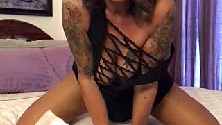 seducing you with my tattooed milf body glass dildo deep makes me squirt everywhere