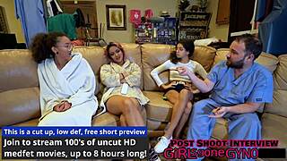 genesis spreads shaved pussy in nurse humiliation physical exam