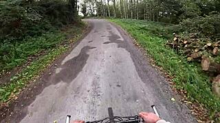 Strange girl catches me jerking off in forest and fucks publicly