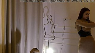 Hot Skinny Girl Reunites with Lesbian Girlfriend for No-Panties Fake Porn Shoot