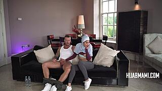 whoa this shy petite arab milf gets tamed by british muscle dude 😍🔥