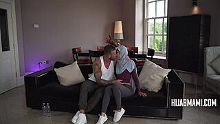 whoa this shy petite arab milf gets tamed by british muscle dude 😍🔥