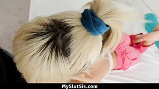 playing naughty game with stepsis turns into hot pussy ride myslutsis