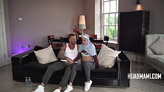 whoa this shy petite arab milf gets tamed by british muscle dude 😍🔥