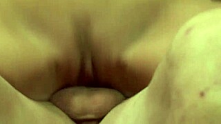 Blonde bombshell rides bald dude's monster cock stuffing her tight wet pussy lips cowgirl style