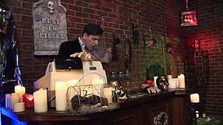 Shop turns into spit roast fest for lingerie teens