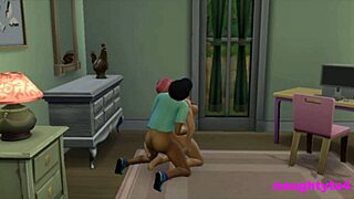 Girl Catches Futa Roommate Masturbating Then Punished by Hard Assfucking